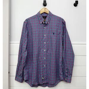 Men’s Ralph Lauren Button Down Plaid Long Sleeve Shirt Large L